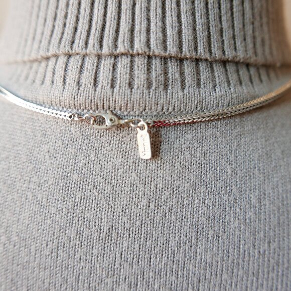 Vintage Sarah Coventry Filigree Pendant on Monet Silver Chain - Picture 6 of 7